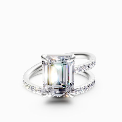 emerald cut engagement ring