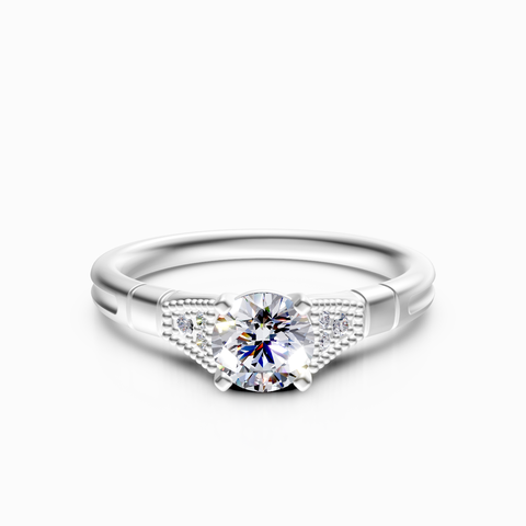 accented engagement ring