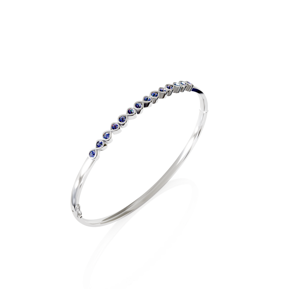bezel set bangle bracelet