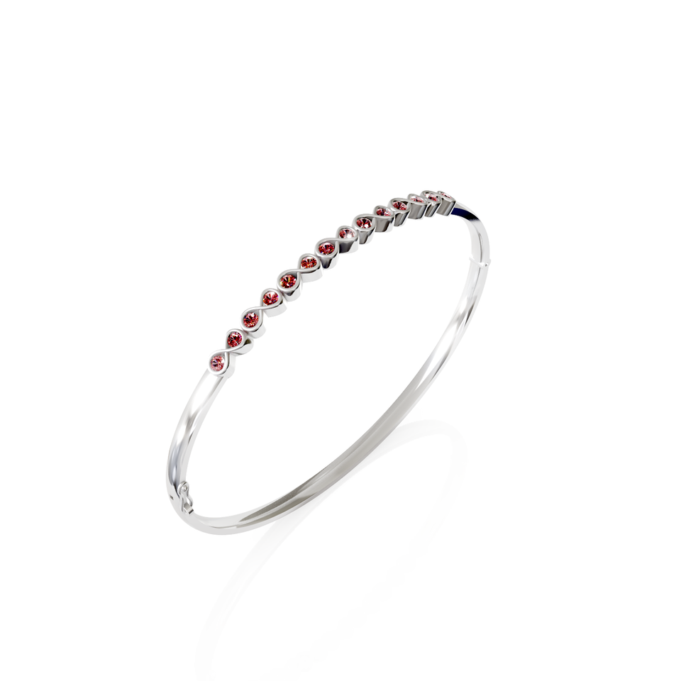 bezel set bangle bracelet