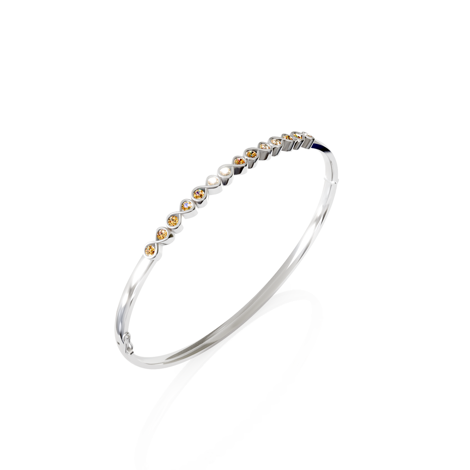 bezel set bangle bracelet