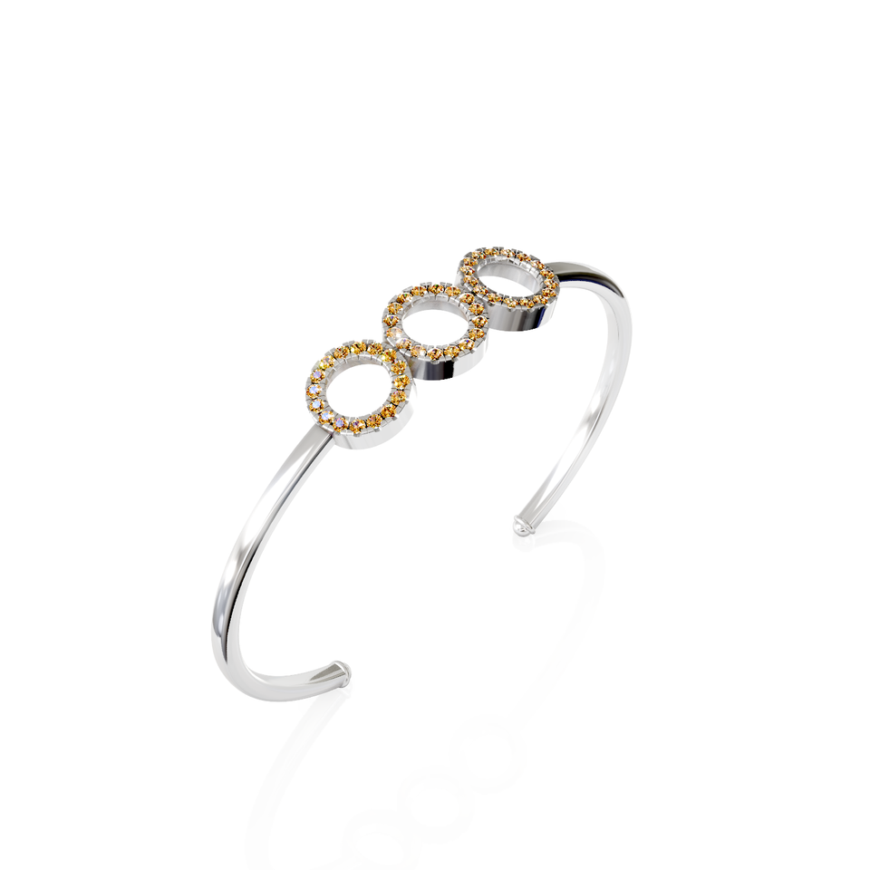 triple circle cuff bracelet