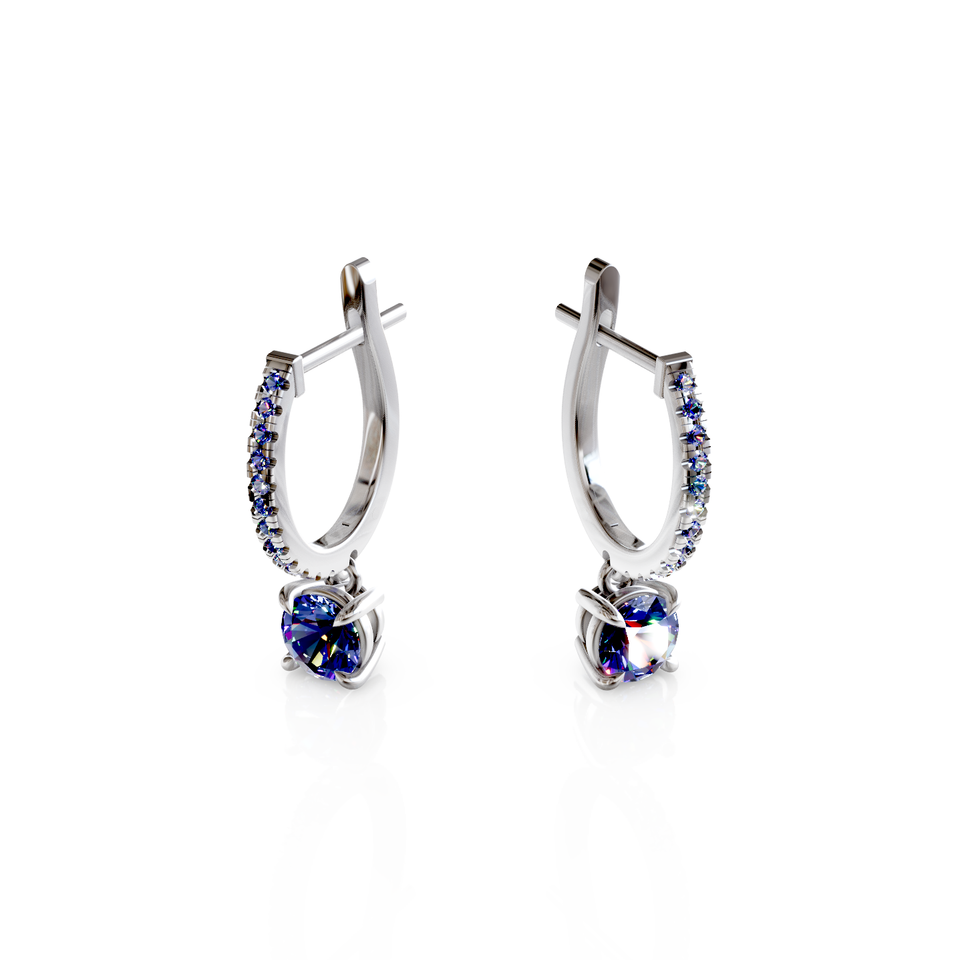 drop-hoop earrings