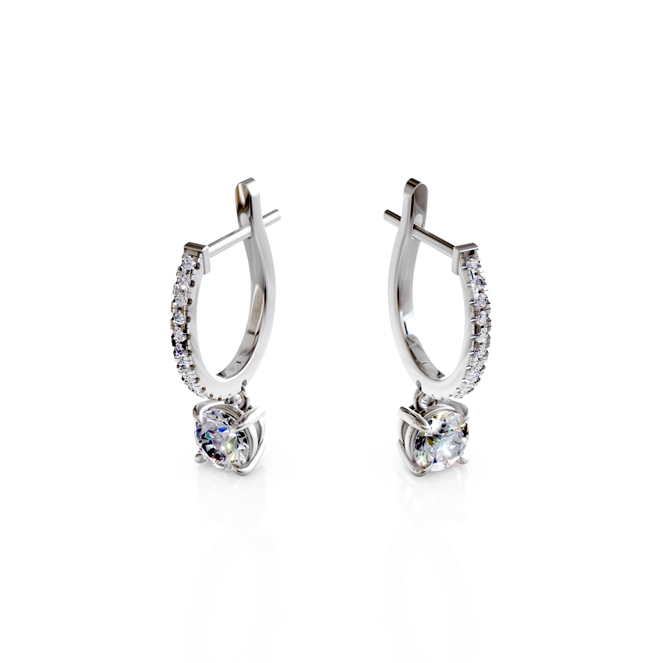 drop-hoop earrings
