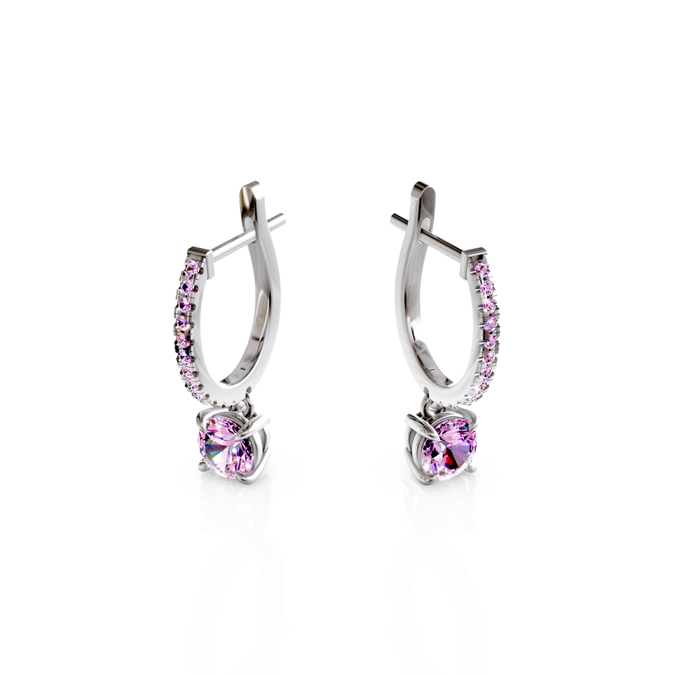 drop-hoop earrings
