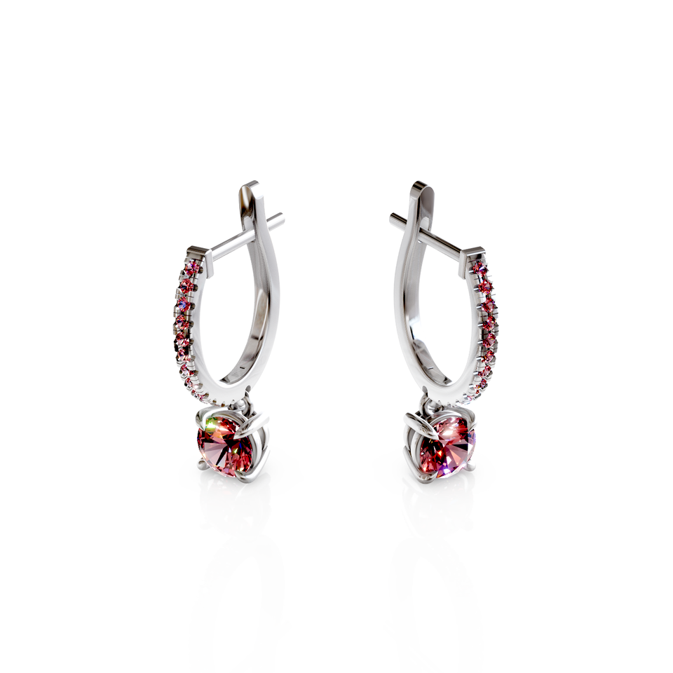 drop-hoop earrings