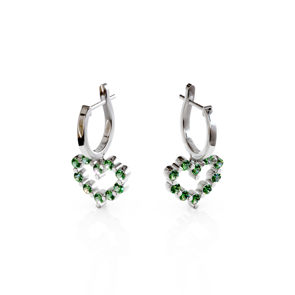 heart shaped hoop earrings
