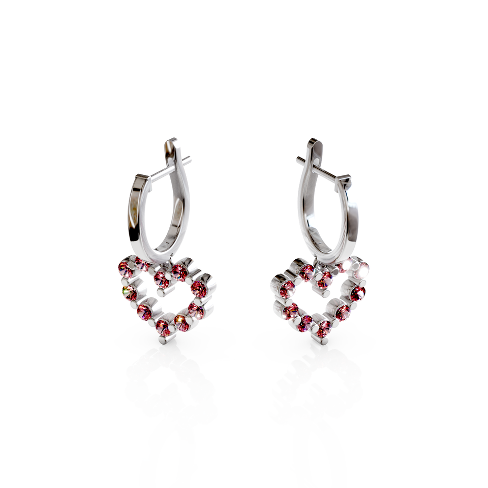 heart shaped hoop earrings