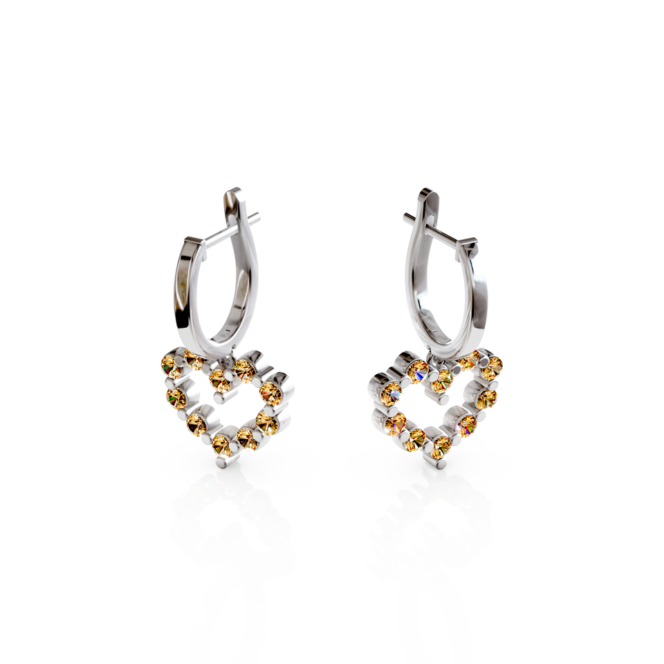 heart shaped hoop earrings