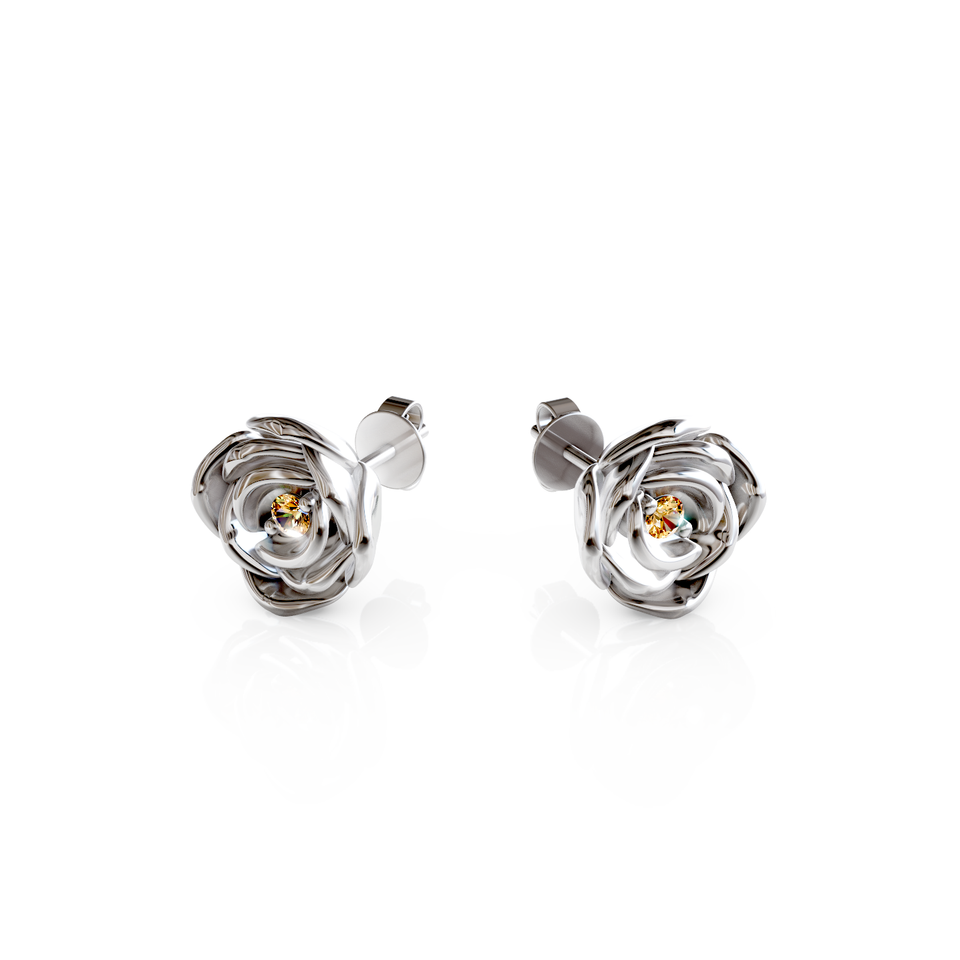 rose stud earrings