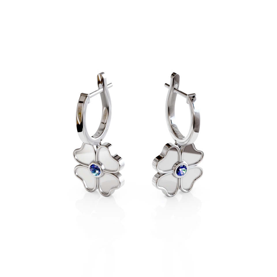 clover hoop earrings