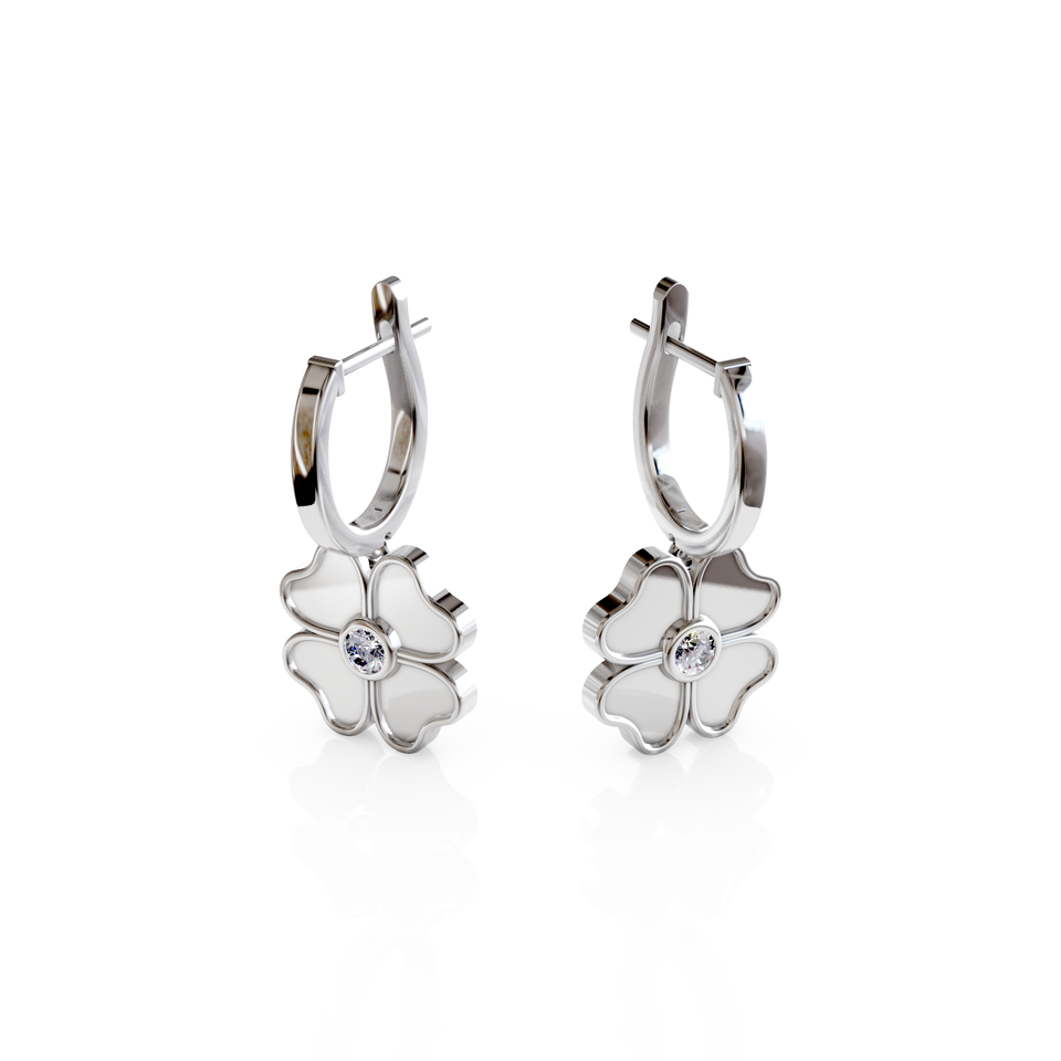 clover hoop earrings
