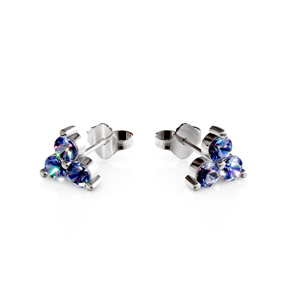 cluster stud earrings