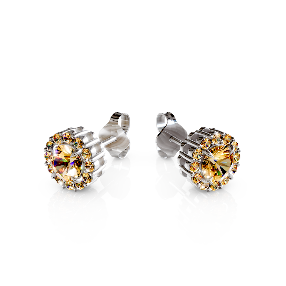 halo stud earrings
