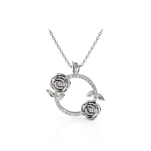 rose circle pendant