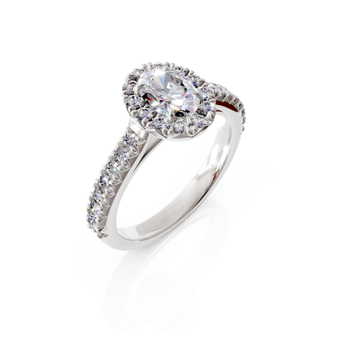 oval halo engagement ring