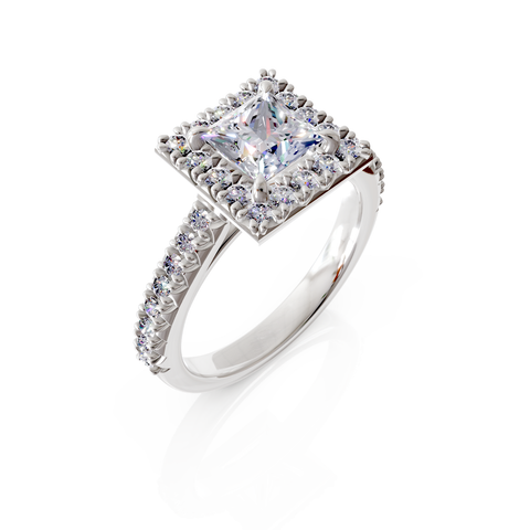 princess cut bridal ring