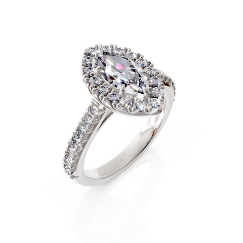 marquise cut bridal ring