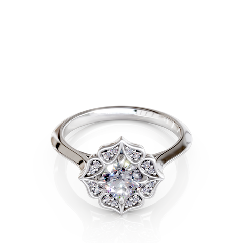 blossom halo ring