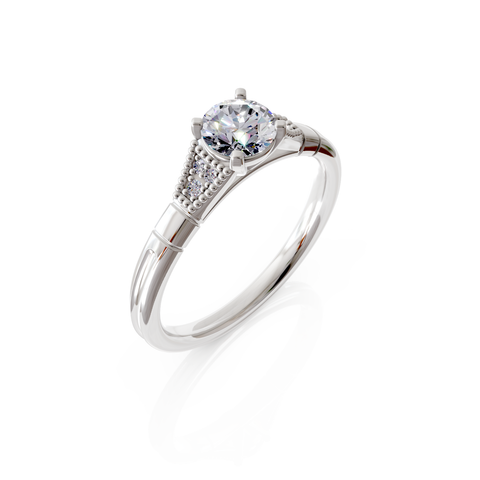 accented engagement ring