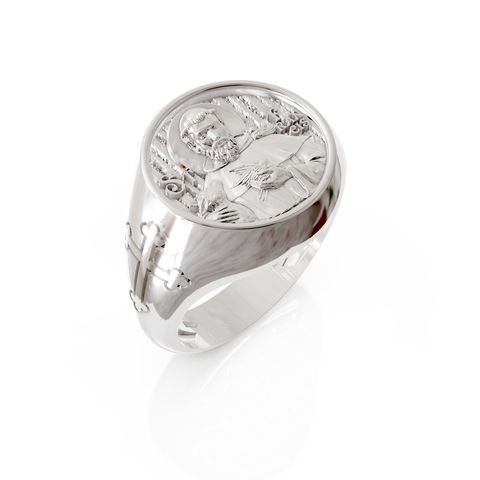 saint francis signet ring