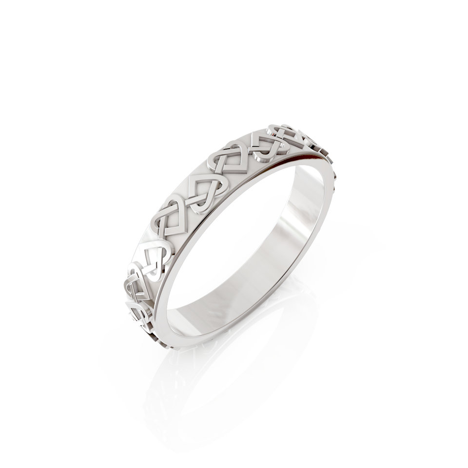 celtic heart wedding ring for men