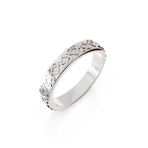 celtic heart wedding ring for men