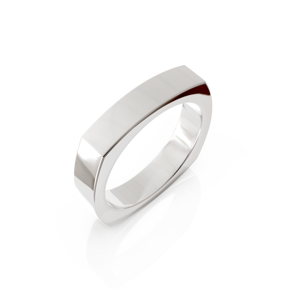 square comfort-fit ring