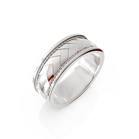 his twist braided wedding ring